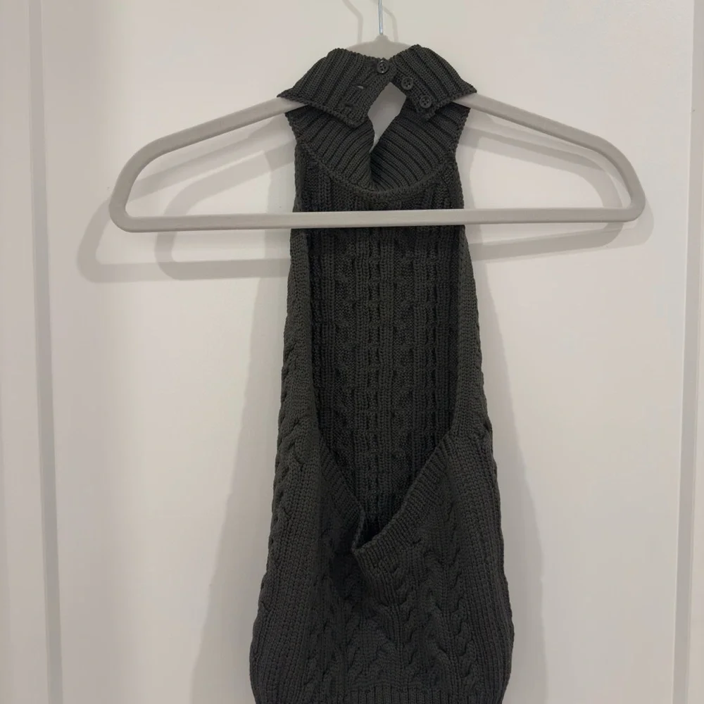 Mango Dark Green Knit Halter - Picture 4 of 5